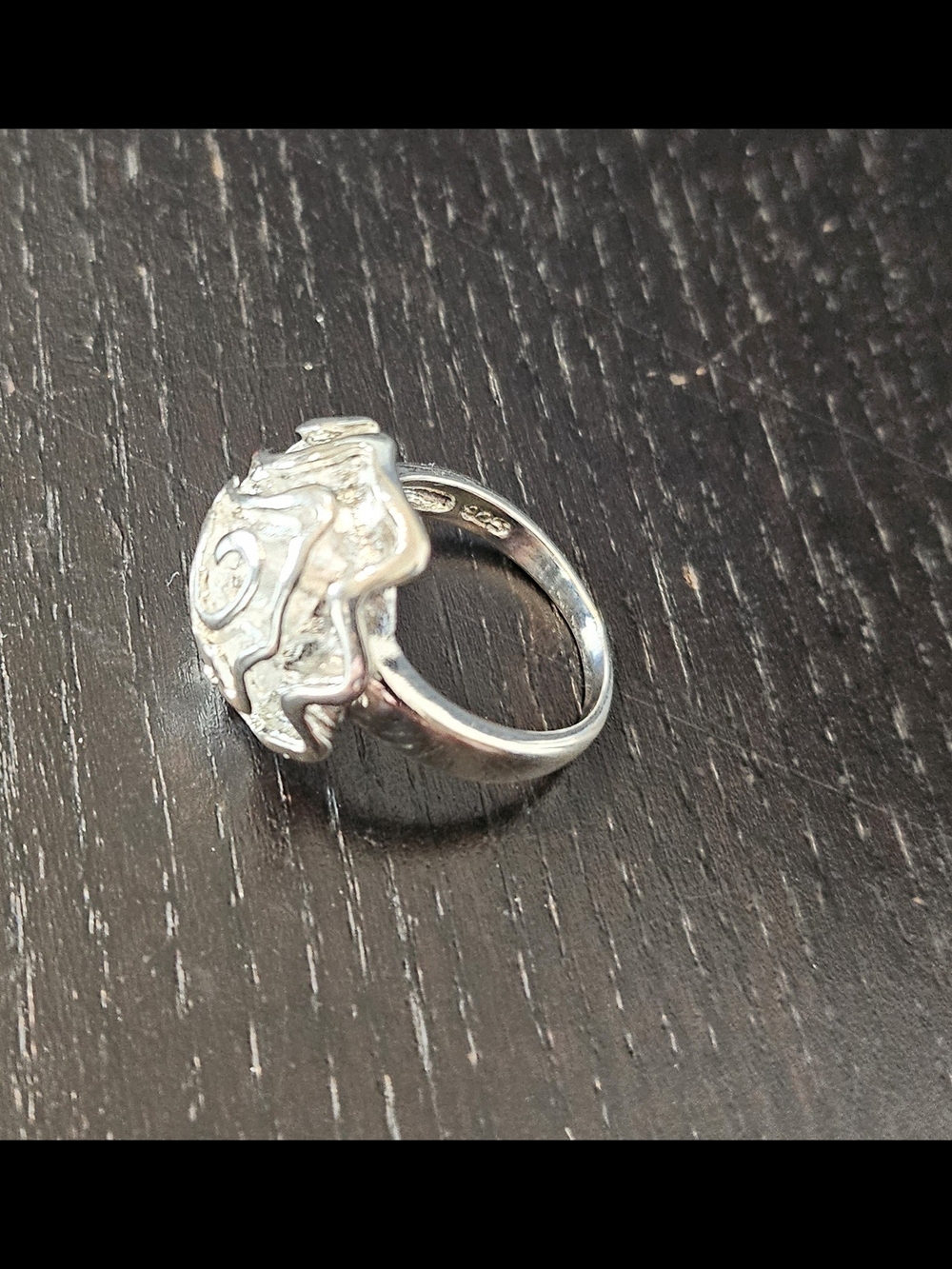 Sterling Silver Floral Cluster Ring - Silver